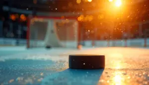 Puck auf dem Eis